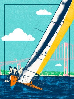 Sailing Newport— Newport RI Print